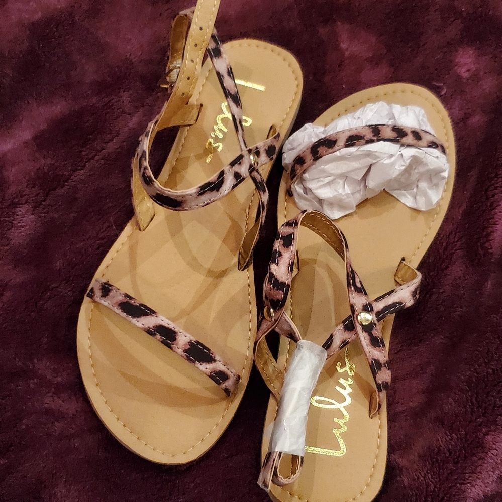 Leopard sandals